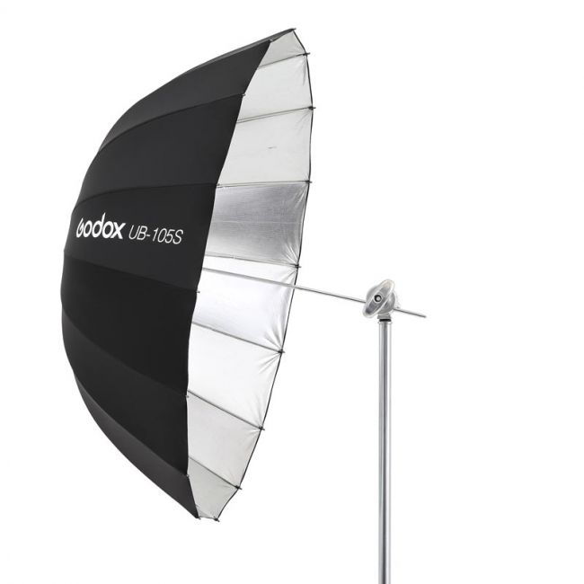 Зонт параболический Godox UB-105S серебро/черный