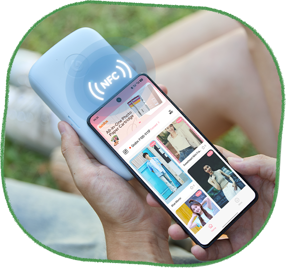 Сопряжение смартфона с принтером P100 через NFC