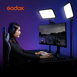 Осветитель светодиодный Godox ES45 Kit с креплением для стола